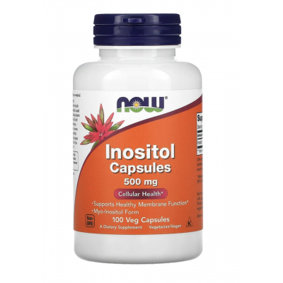 Инозитол NOW Foods, в капсулах, 500 мг, 100 вегетарианских капсул